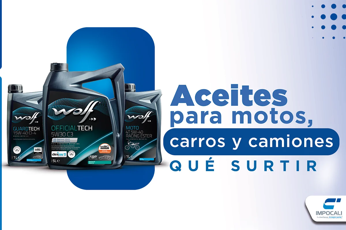 Aceites para motos, carros y camiones: qué surtir